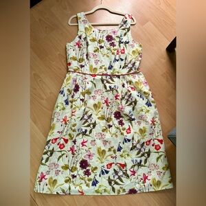 Lands’ End Scoop Back A Line Dress, Canopy Botanical, 14, never worn!